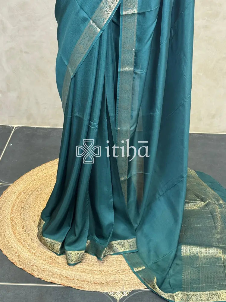 SEMI CREPE SILK BANARASI SAREE
