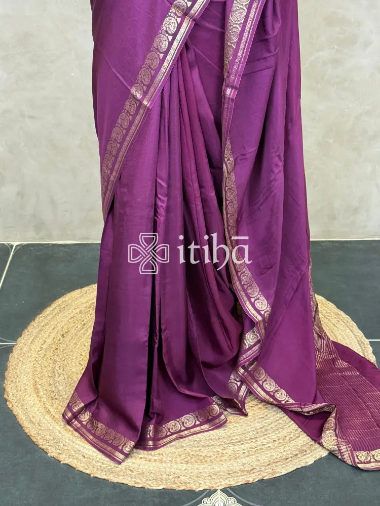 SEMI CREPE SILK BANARASI SAREE