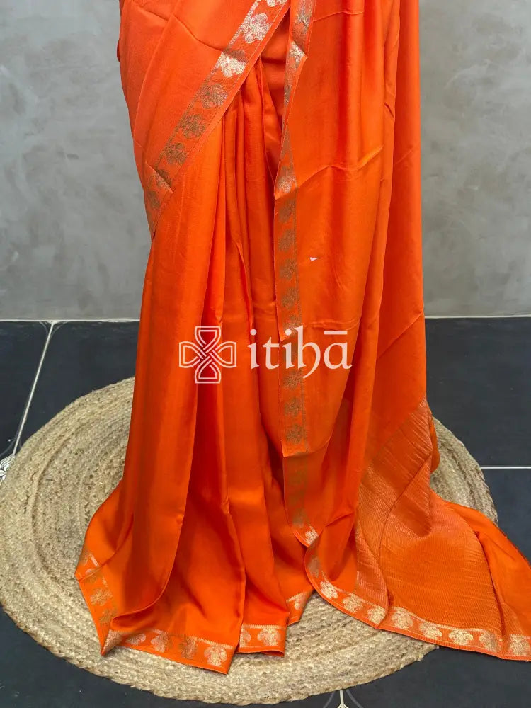 SEMI CREPE SILK BANARASI SAREE