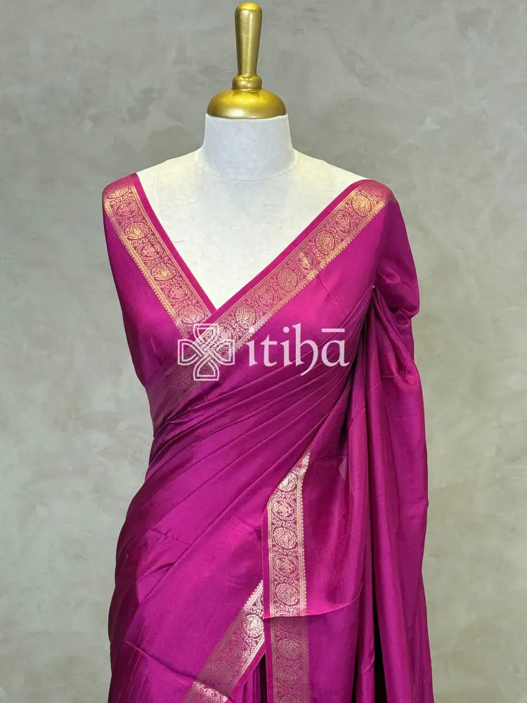 SEMI CREPE SILK BANARASI SAREE