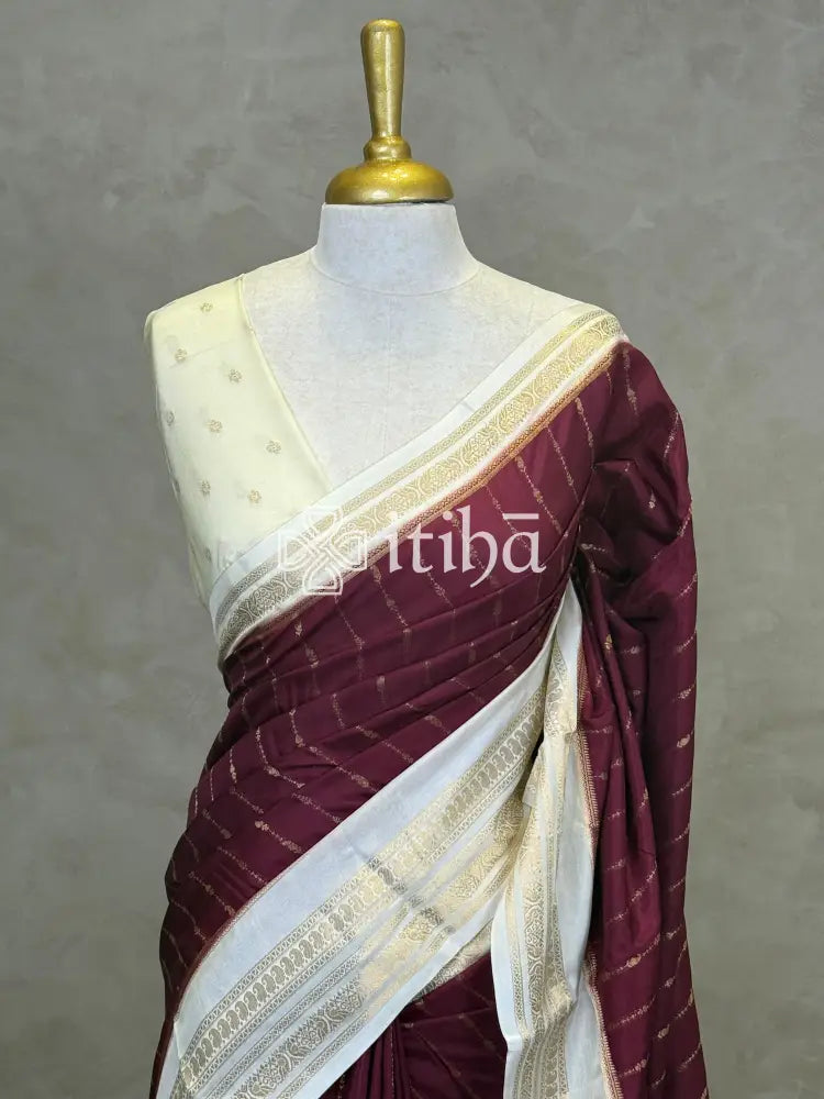 SEMI CREPE SILK BANARASI SAREE