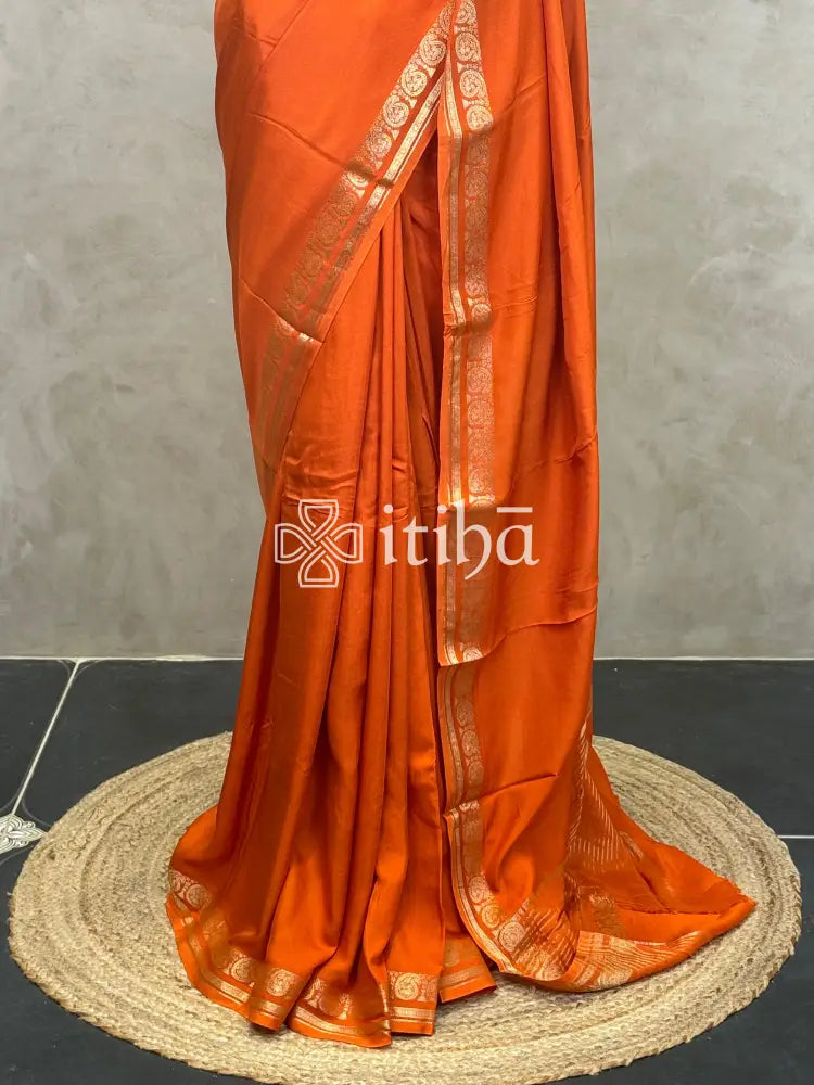 SEMI CREPE SILK BANARASI SAREE
