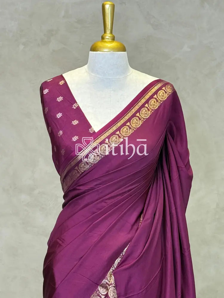 SEMI CREPE SILK BANARASI SAREE