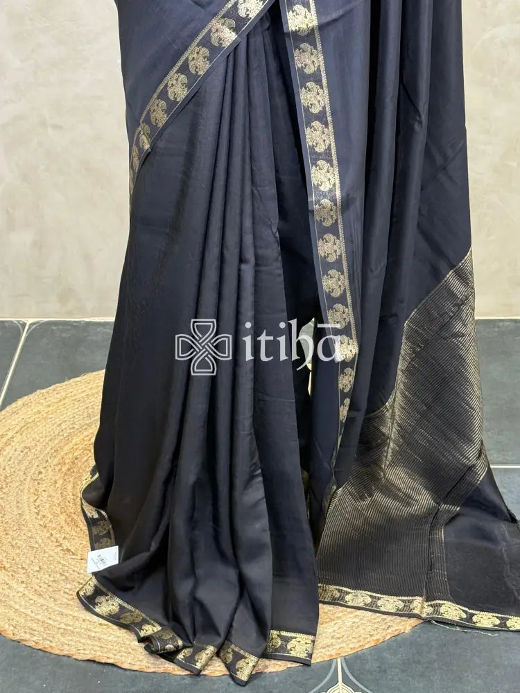 SEMI CREPE SILK BANARASI SAREE