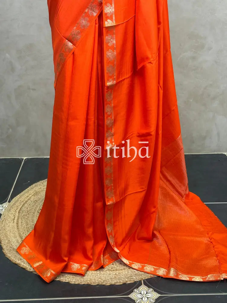 SEMI CREPE SILK BANARASI SAREE