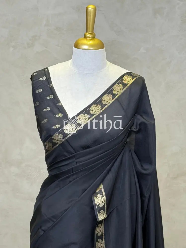 SEMI CREPE SILK BANARASI SAREE
