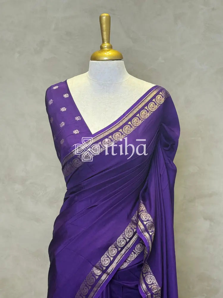 SEMI CREPE SILK BANARASI SAREE