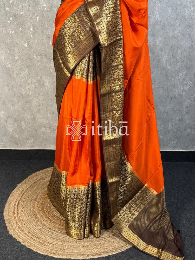 SEMI CREPE SILK BANARASI SAREE