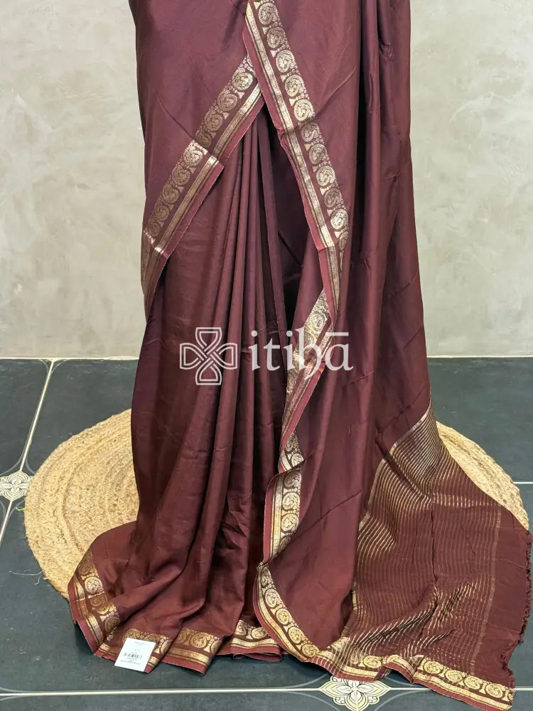 SEMI CREPE SILK BANARASI SAREE