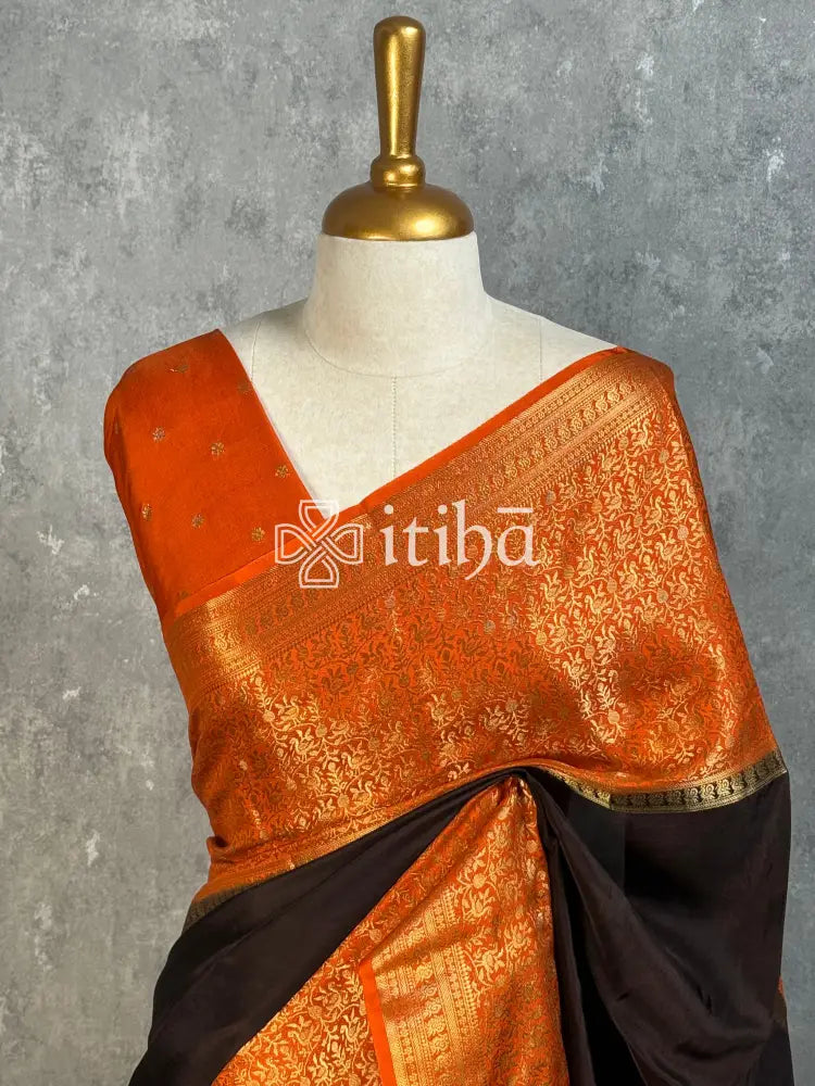 SEMI CREPE SILK BANARASI SAREE