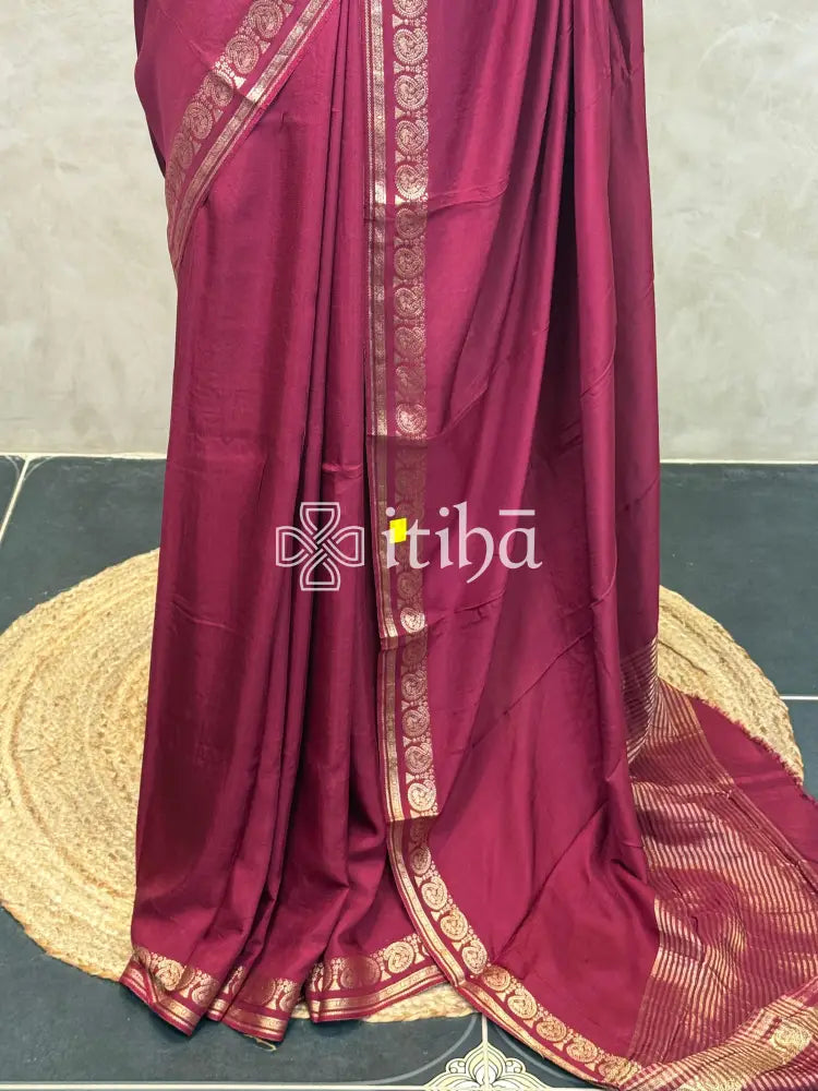 SEMI CREPE SILK BANARASI SAREE
