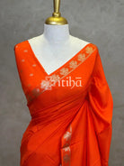 SEMI CREPE SILK BANARASI SAREE