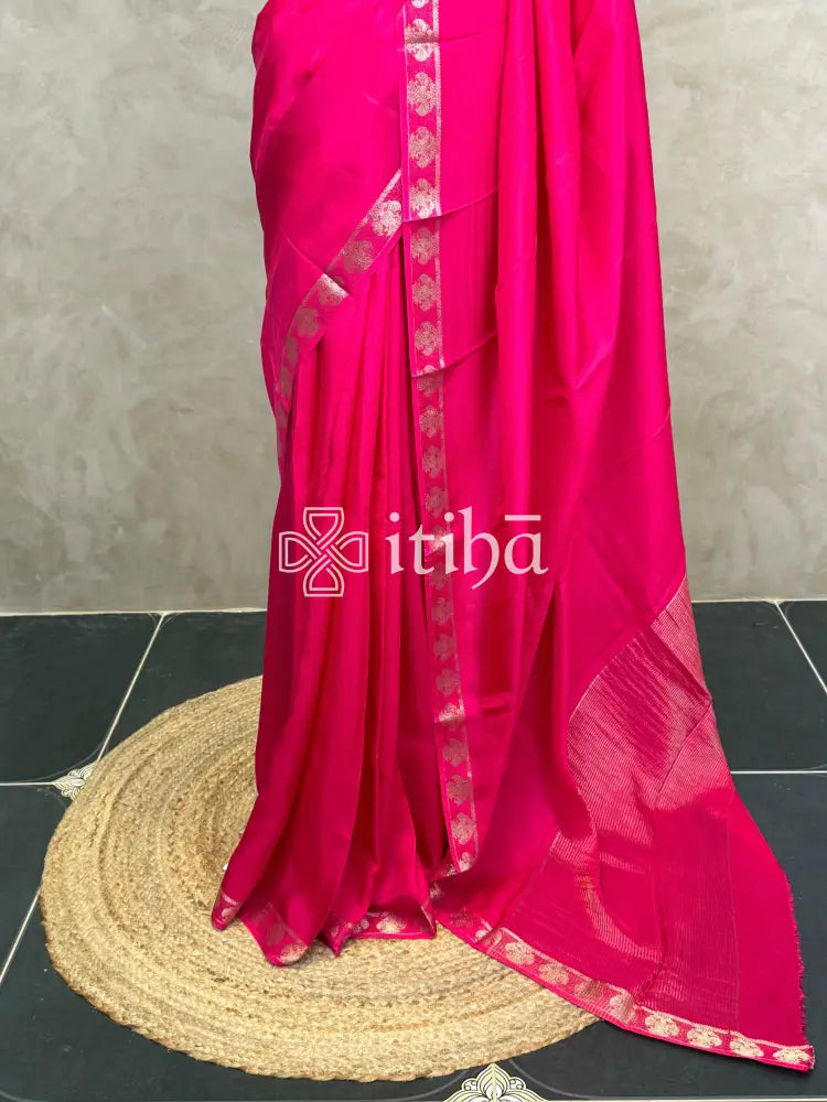 SEMI CREPE SILK BANARASI SAREE
