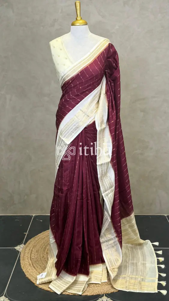 SEMI CREPE SILK BANARASI SAREE