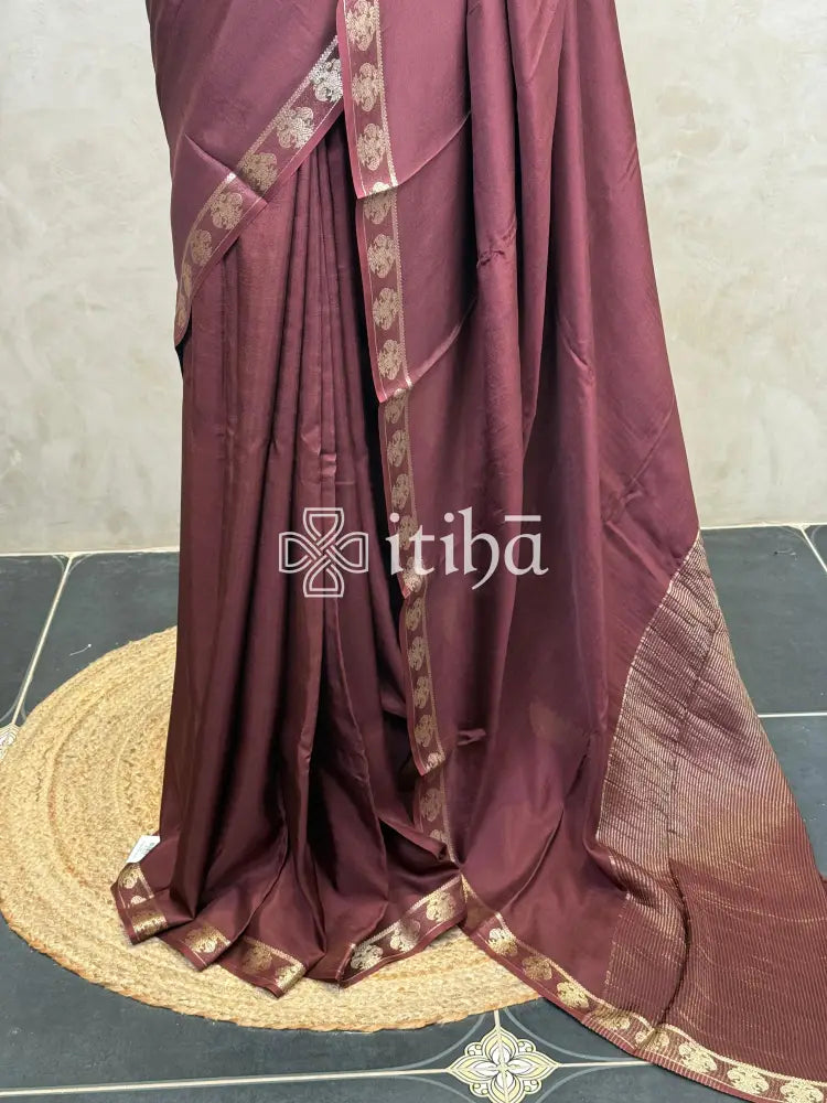 SEMI CREPE SILK BANARASI SAREE