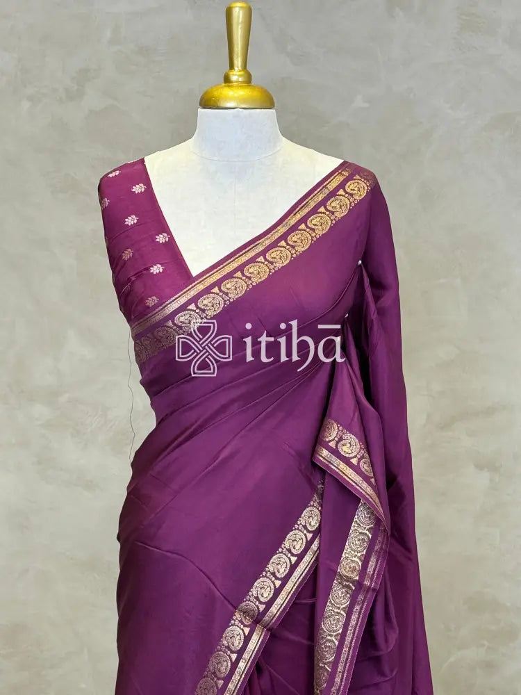 SEMI CREPE SILK BANARASI SAREE