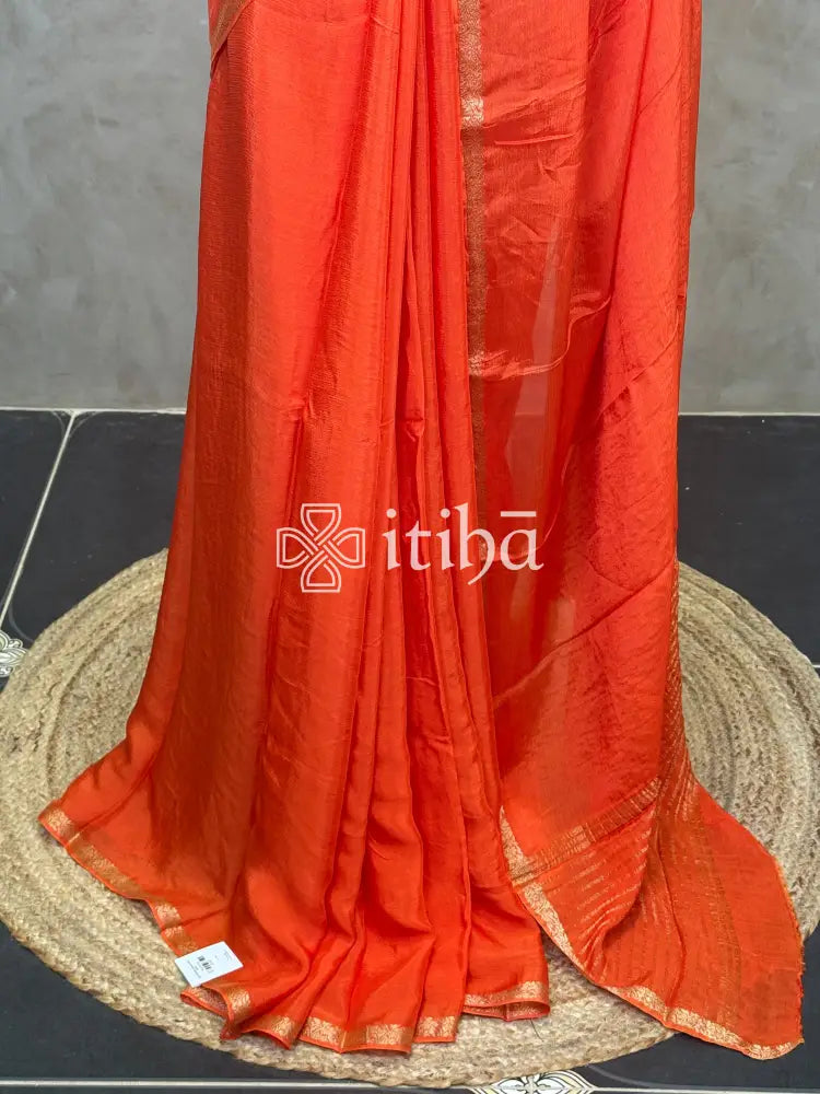 SEMI CREPE SILK BANARASI SAREE