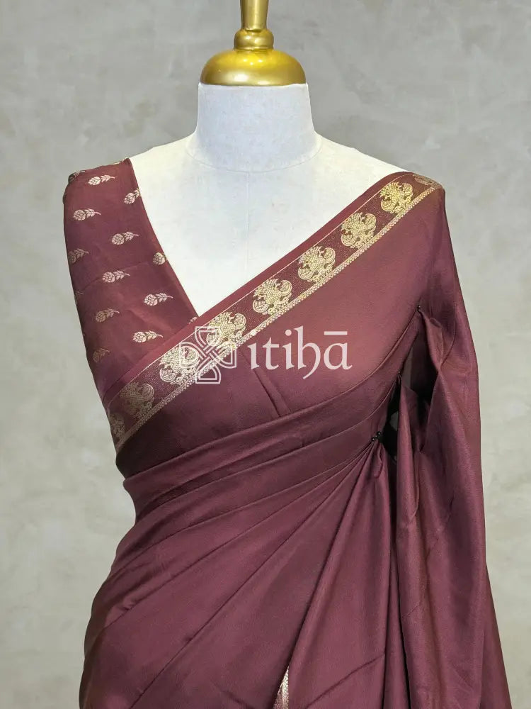SEMI CREPE SILK BANARASI SAREE