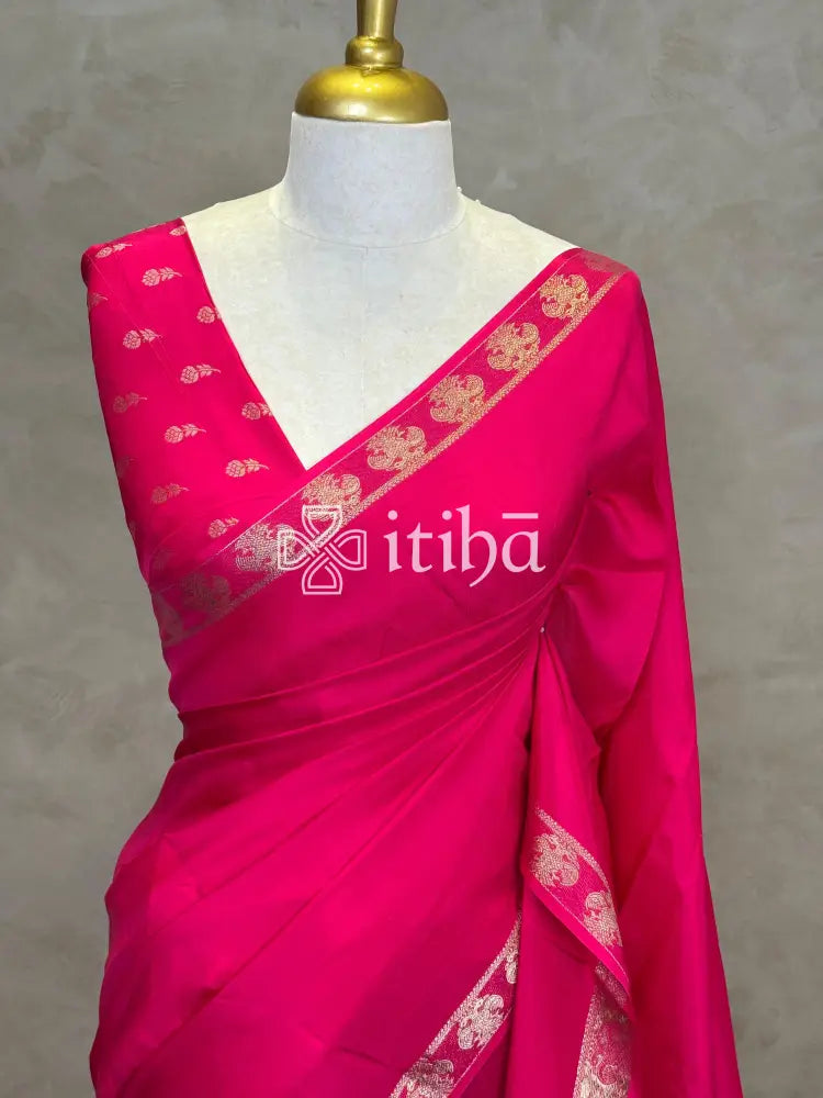 SEMI CREPE SILK BANARASI SAREE