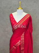 SEMI CREPE SILK BANARASI SAREE