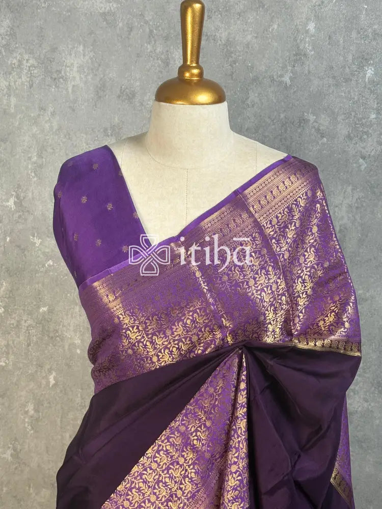 SEMI CREPE SILK BANARASI SAREE