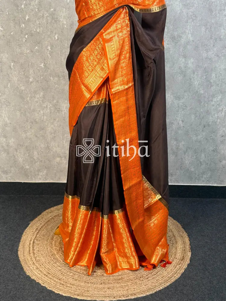 SEMI CREPE SILK BANARASI SAREE