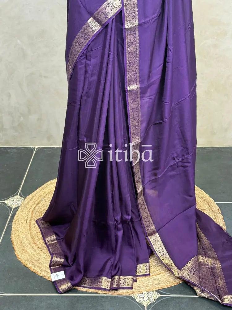 SEMI CREPE SILK BANARASI SAREE