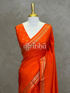 SEMI CREPE SILK BANARASI SAREE