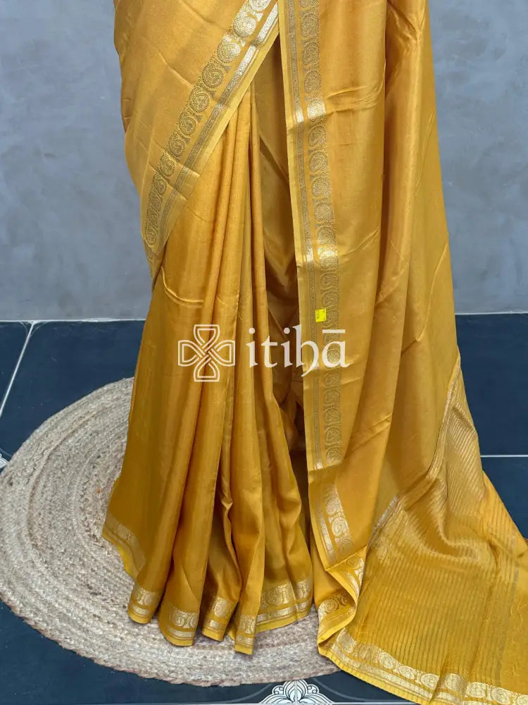 SEMI CREPE SILK BANARASI SAREE