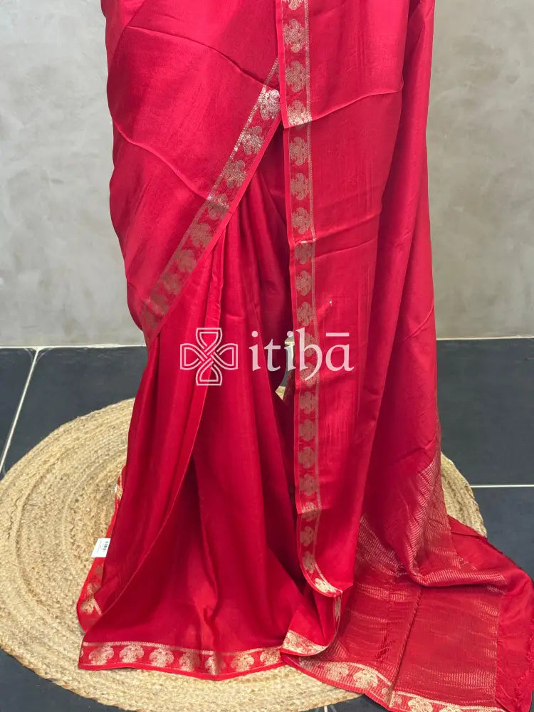SEMI CREPE SILK BANARASI SAREE