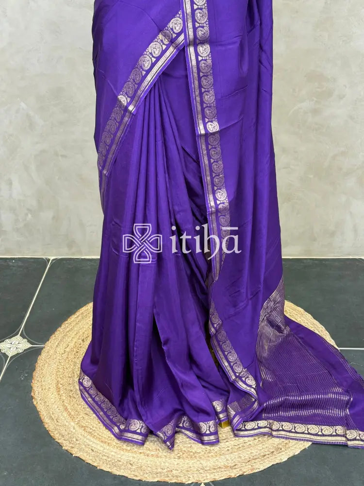 SEMI CREPE SILK BANARASI SAREE