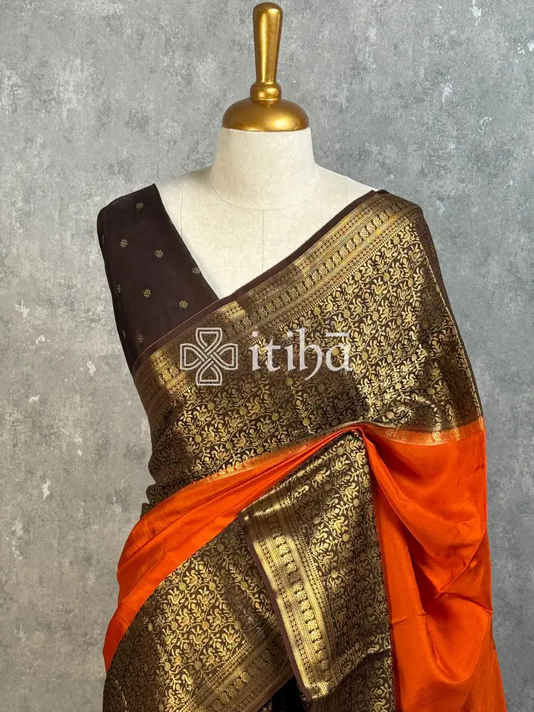 SEMI CREPE SILK BANARASI SAREE