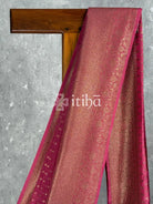 SEMI GEORGETTE ANTIQUE ZARI BANARASI SAREE