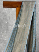 SEMI GEORGETTE ANTIQUE ZARI BANARASI SAREE