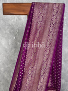 SEMI GEORGETTE ANTIQUE ZARI BANARASI SAREE