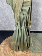 SEMI GEORGETTE ANTIQUE ZARI BANARASI SAREE