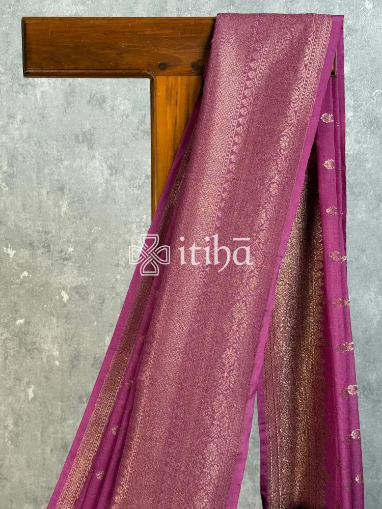 SEMI GEORGETTE ANTIQUE ZARI BANARASI SAREE