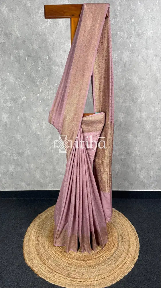 SEMI GEORGETTE ANTIQUE ZARI BANARASI SAREE