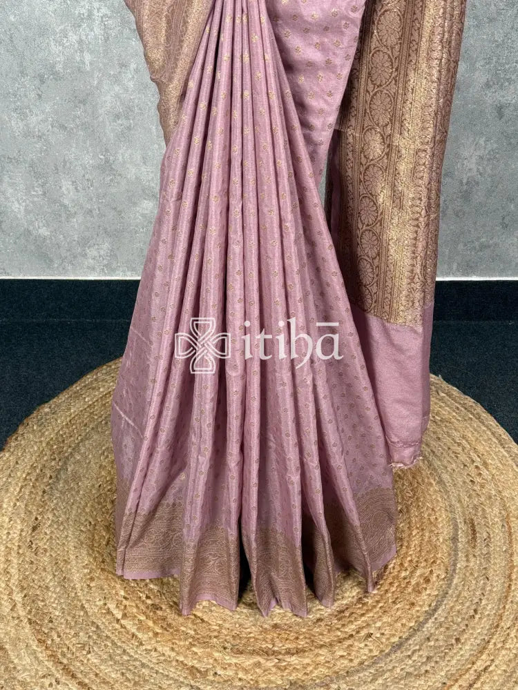 SEMI GEORGETTE ANTIQUE ZARI BANARASI SAREE