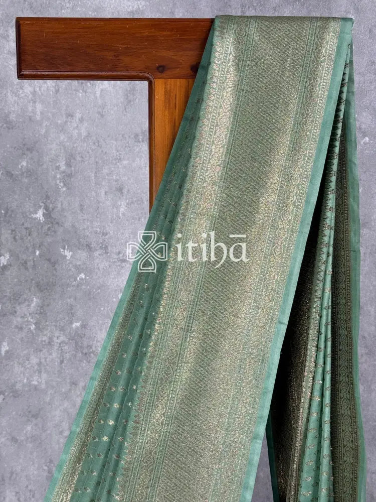 SEMI GEORGETTE ANTIQUE ZARI BANARASI SAREE