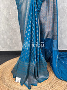 SEMI GEORGETTE ANTIQUE ZARI BANARASI SAREE