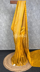 SEMI GEORGETTE ANTIQUE ZARI BANARASI SAREE