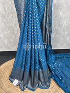 SEMI GEORGETTE ANTIQUE ZARI BANARASI SAREE