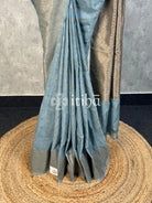 SEMI GEORGETTE ANTIQUE ZARI BANARASI SAREE