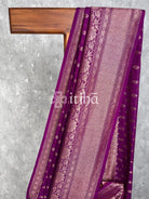 SEMI GEORGETTE ANTIQUE ZARI BANARASI SAREE
