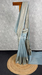 SEMI GEORGETTE ANTIQUE ZARI BANARASI SAREE