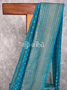 SEMI GEORGETTE ANTIQUE ZARI BANARASI SAREE