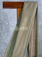 SEMI GEORGETTE ANTIQUE ZARI BANARASI SAREE