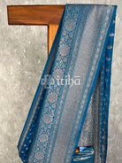 SEMI GEORGETTE ANTIQUE ZARI BANARASI SAREE