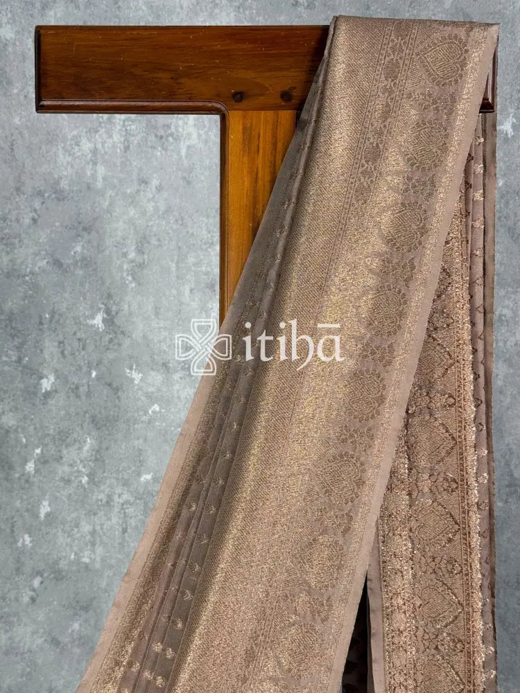 SEMI GEORGETTE ANTIQUE ZARI BANARASI SAREE